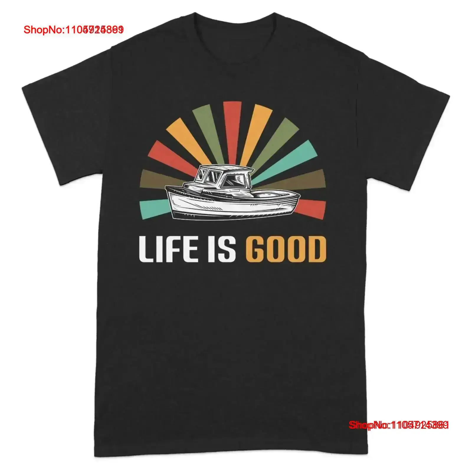 Outdoor Adventure Ideas - Retro Sunburst Fishing T Shirt for