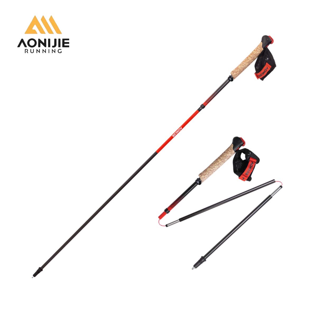 Trekking Pole Carbon - 2 Pcs AONIJIE E4212 E4218 Folding