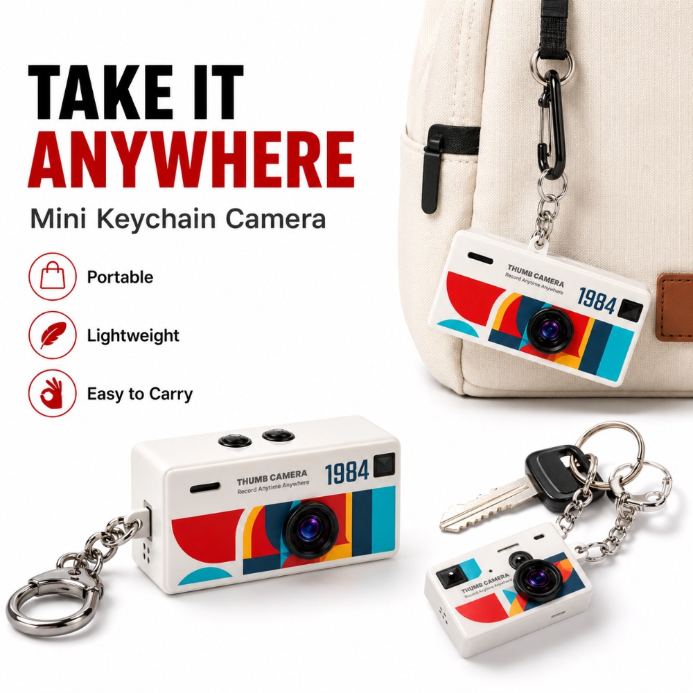 Outdoor Adventure Video - Compact Mini Thumb Camera Keychain 1080P