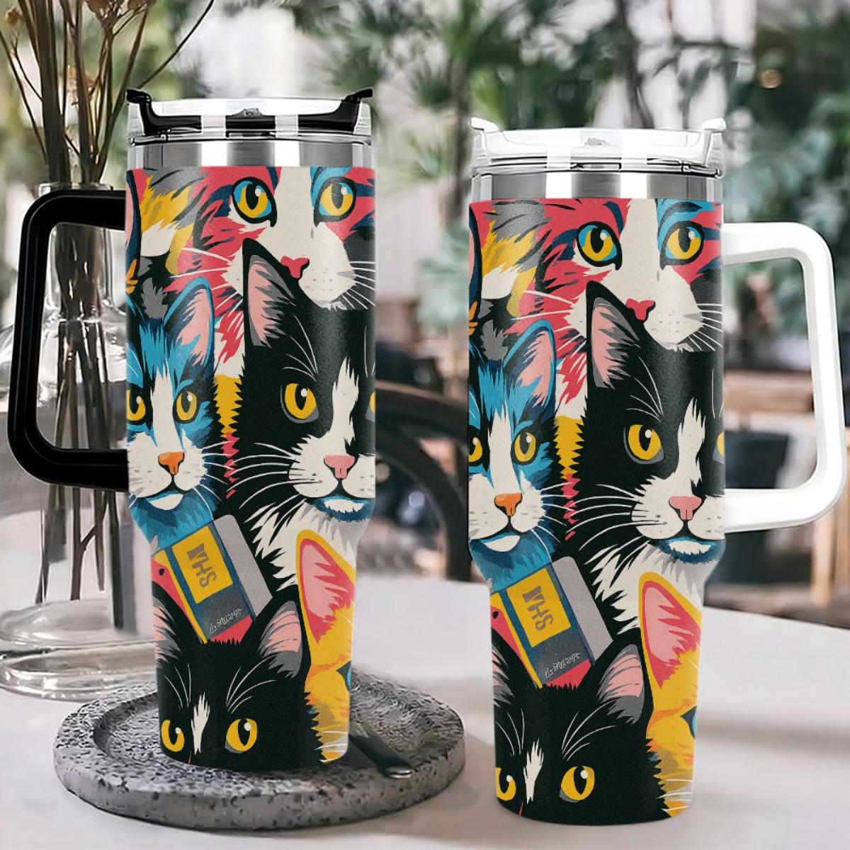 Outdoor Adventure Holidays - 1pc 40oz Stainless Steel Insulated Cat