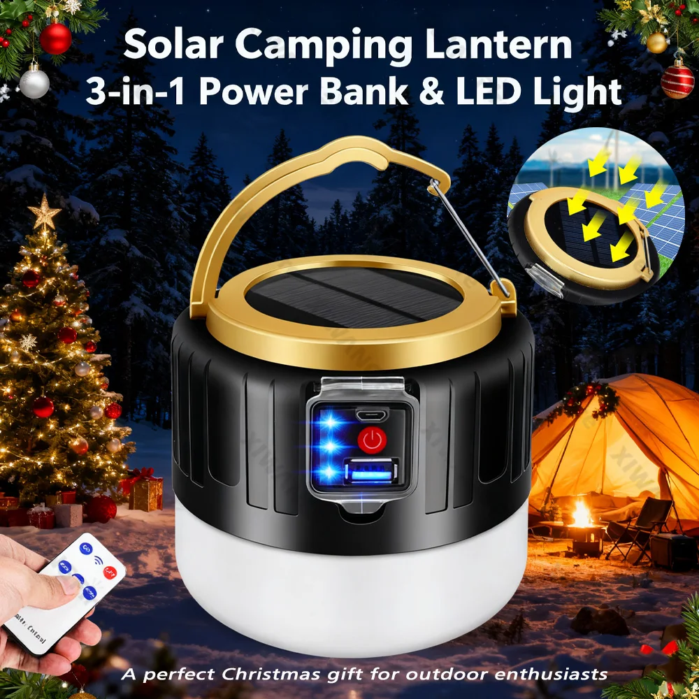 Outdoor Adventure Ideas - All-in-1 Solar Camping Lantern with Power