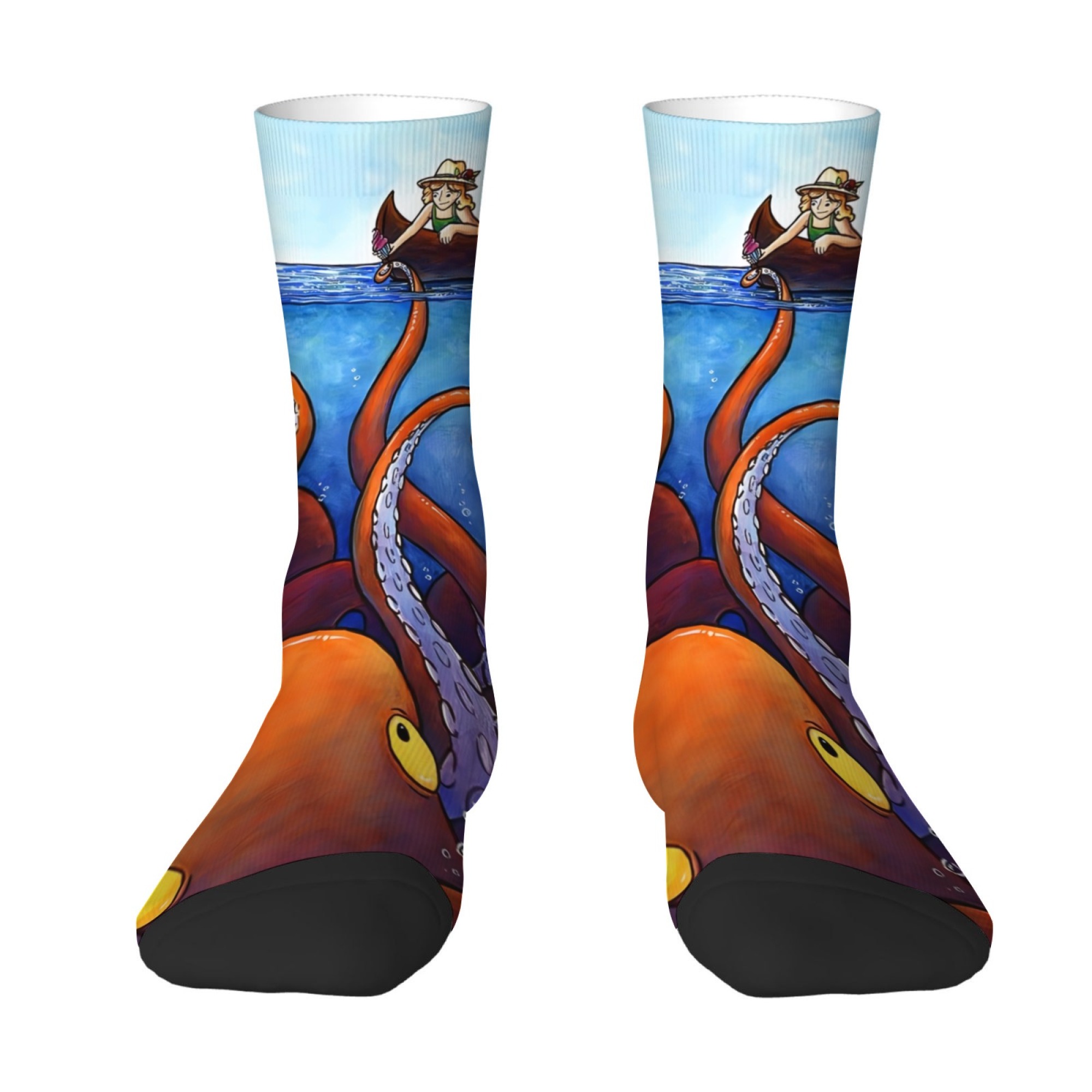 Outdoor Adventure Holidays - Ocean Adventure Print Socks Soft Comfortable