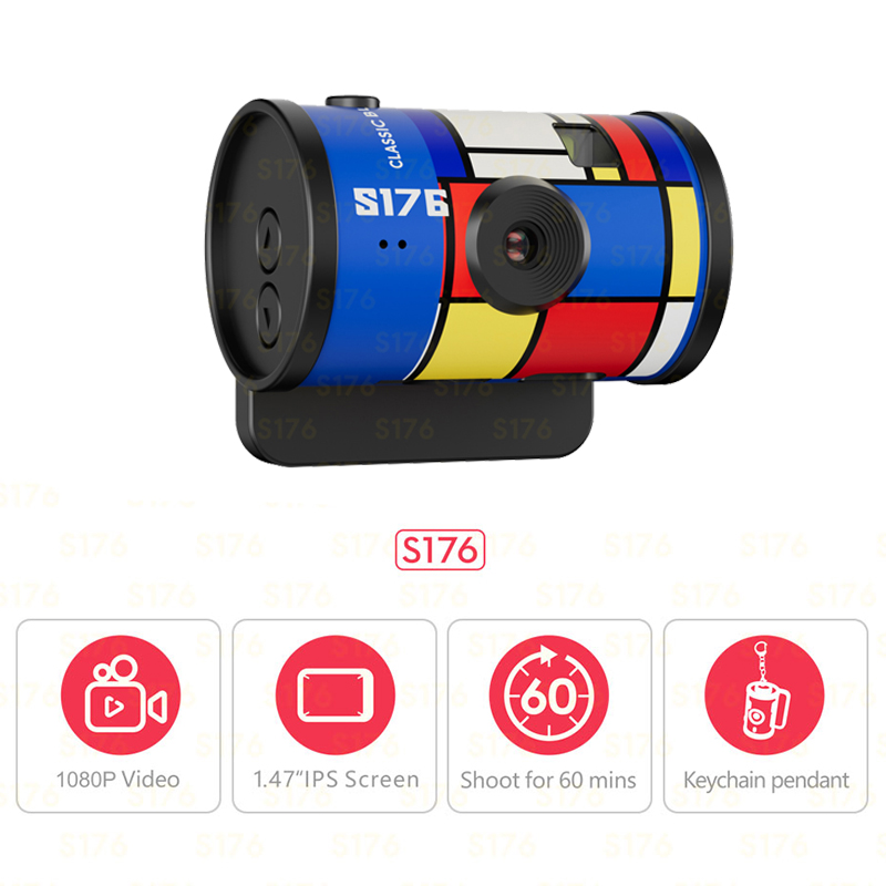 Outdoor Adventure Video - S176 Portable Mini Film Camera 1080P
