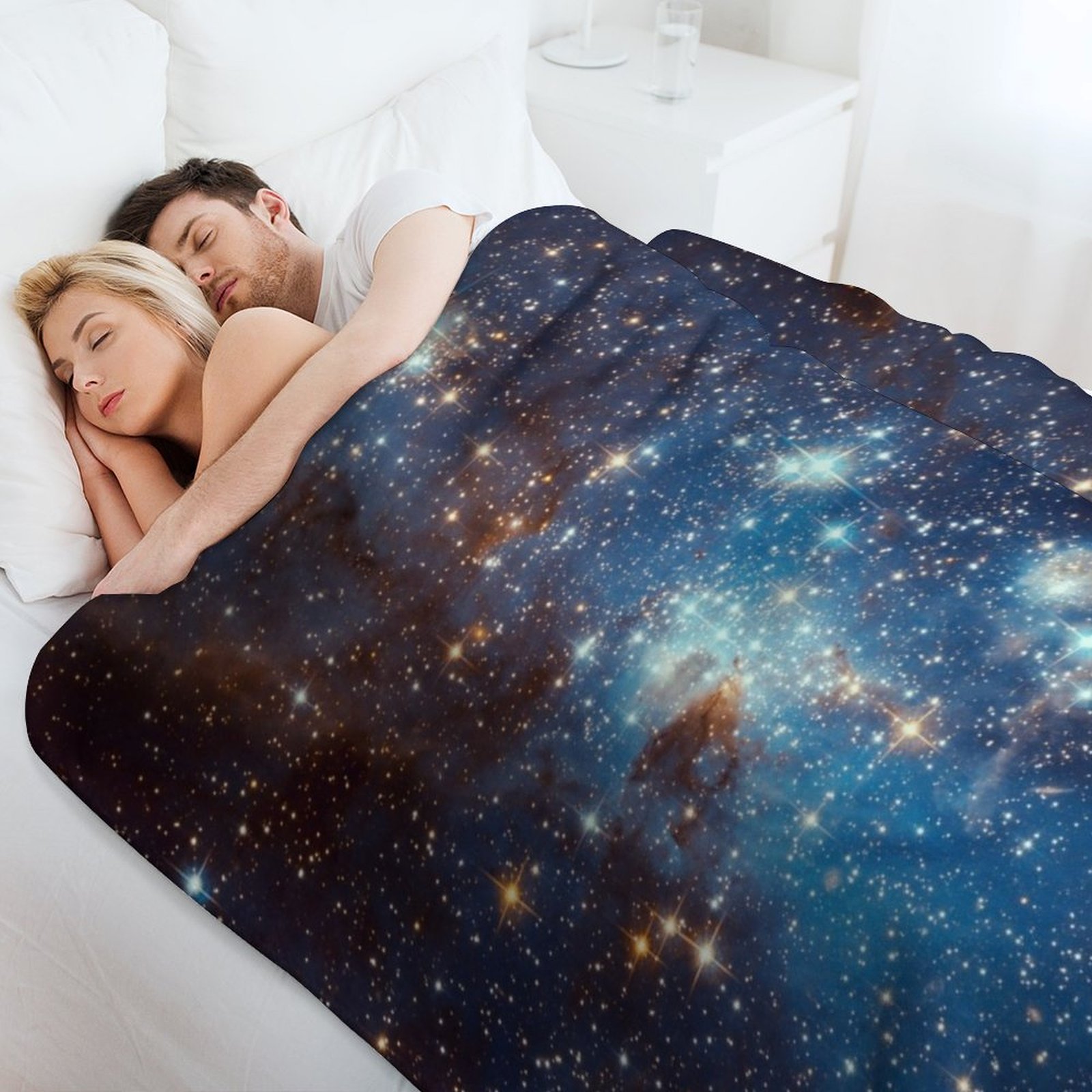 Blue Nebula Stars Space Throw  - Space Blanket Heavy review and price
