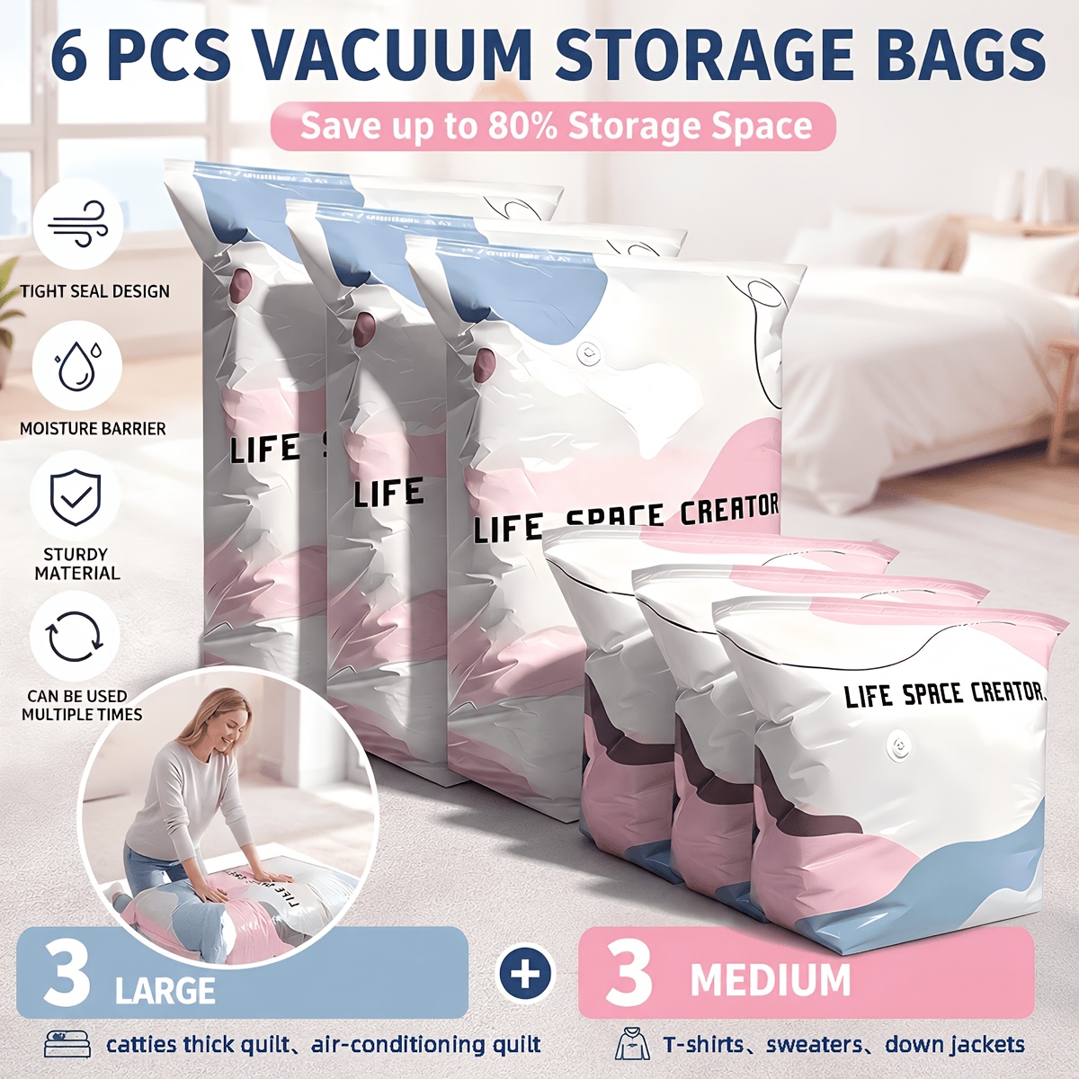 6-Pack Heavy-Duty No-Pump Vacu - Space Blanket Heavy review and price