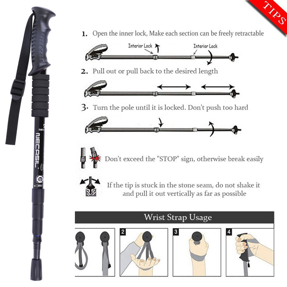2pcs/lot Trekking poles hike w - Trekking Pole Carbon review and price
