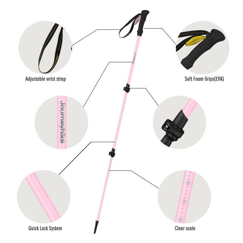 Pink Carbon Fiber Hiking Poles - Trekking Pole Carbon review and price