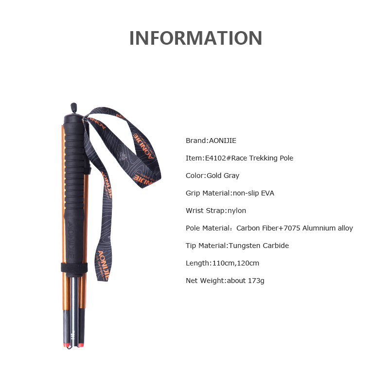 2pcs AONIJIE Z-Pole Folding Ul - Trekking Pole Carbon review and price