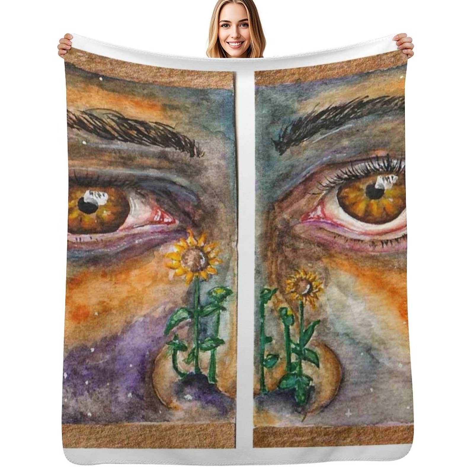 Space Sunflowers Throw Blanket - Space Blanket Heavy review and price